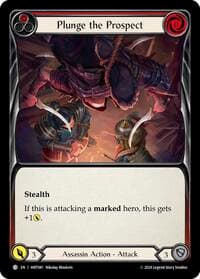 Plunge the Prospect (Red) - The Hunted - Flesh and Blood TCG card