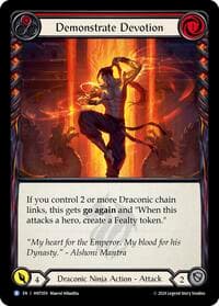 Demonstrate Devotion (Red) - The Hunted - Flesh and Blood TCG card
