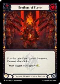 Brothers of Flame (Red) - The Hunted - Flesh and Blood TCG card