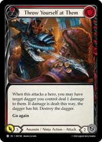 Throw Yourself at Them (Red) - The Hunted - Flesh and Blood TCG card