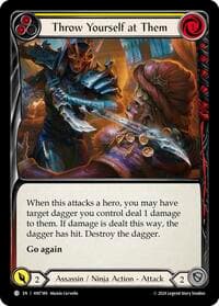 Throw Yourself at Them (Yellow) - The Hunted - Flesh and Blood TCG card