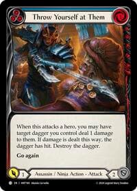 Throw Yourself at Them (Blue) - The Hunted - Flesh and Blood TCG card