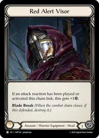 Red Alert Visor - The Hunted - Flesh and Blood TCG card