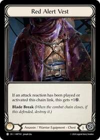 Red Alert Vest - The Hunted - Flesh and Blood TCG card
