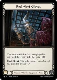 Red Alert Gloves - The Hunted - Flesh and Blood TCG card