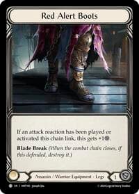 Red Alert Boots - The Hunted - Flesh and Blood TCG card