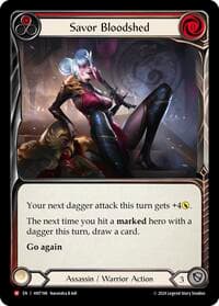 Savor Bloodshed - The Hunted - Flesh and Blood TCG card