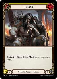 Tip-Off (Yellow) - The Hunted - Flesh and Blood TCG card