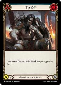 Tip-Off (Blue) - The Hunted - Flesh and Blood TCG card
