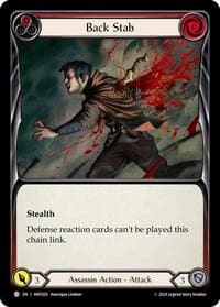 Back Stab (Red) - The Hunted - Flesh and Blood TCG card
