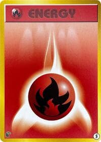 Basic Fire Energy - 5 - Intro Pack Neo (Chikorita) - Pokemon Japan card