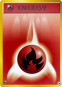 Basic Fire Energy - 14 - Intro Pack Neo (Chikorita) - Pokemon Japan card