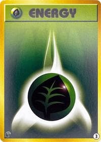 Basic Grass Energy - 3 - Intro Pack Neo (Chikorita) - Pokemon Japan card