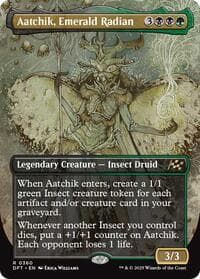 Aatchik, Emerald Radian (Borderless) - Aetherdrift - Magic: The Gathering card