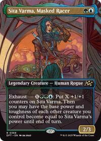 Sita Varma, Masked Racer (Borderless) - Aetherdrift - Magic: The Gathering card