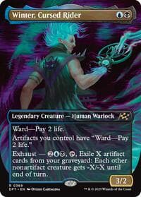 Winter, Cursed Rider (Borderless) - Aetherdrift - Magic: The Gathering card