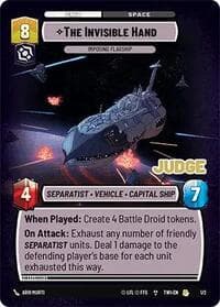The Invisible Hand - Imposing Flagship - Judge Promos - Star Wars: Unlimited card