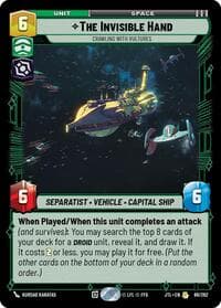 The Invisible Hand - Crawling With Vultures - Jump to Lightspeed - Star Wars: Unlimited card