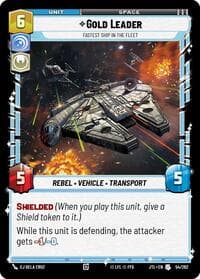 Gold Leader - Fastest Ship in the Fleet - Jump to Lightspeed - Star Wars: Unlimited card