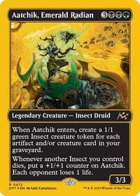 Aatchik, Emerald Radian (First-Place Foil) - Aetherdrift - Magic: The Gathering card