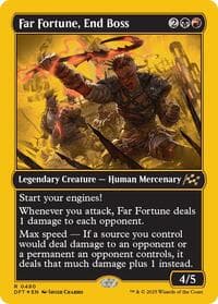 Far Fortune, End Boss (First-Place Foil) - Aetherdrift - Magic: The Gathering card