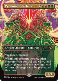 Pyrewood Gearhulk (Borderless) - Aetherdrift - Magic: The Gathering card