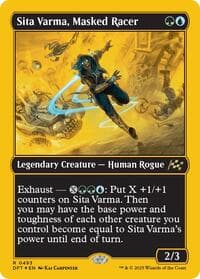 Sita Varma, Masked Racer (First-Place Foil) - Aetherdrift - Magic: The Gathering card