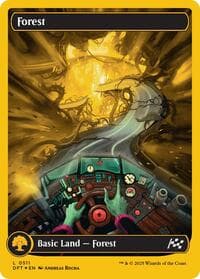 Forest (0511) (First-Place Foil) - Aetherdrift - Magic: The Gathering card