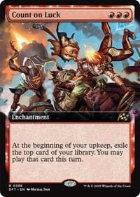 Count on Luck (Extended Art) - Aetherdrift - Magic: The Gathering card