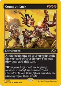 Count on Luck (First-Place Foil) - Aetherdrift - Magic: The Gathering card