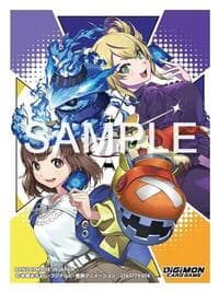 Digimon Card Game Official Sleeves - Arisa Kinosaki and Violet Inboots Card Sleeves 2025 (60-Pack) - Bandai Card Sleeves - Card Sleeves card