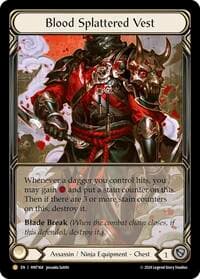 Blood Splattered Vest (Extended Art) - The Hunted - Flesh and Blood TCG card