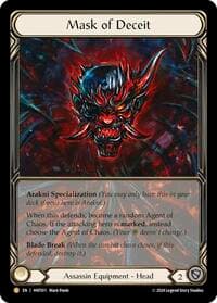 Mask of Deceit (Extended Art) - The Hunted - Flesh and Blood TCG card