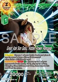 Great Ape Son Goku, Hidden Power Rampage - History of Z - Dragon Ball Super: Masters card