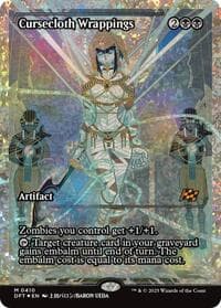 Cursecloth Wrappings (Showcase) (Fracture Foil) - Aetherdrift - Magic: The Gathering card