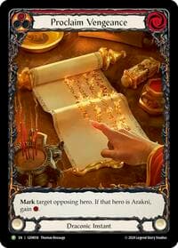 Proclaim Vengeance - GEM018 - GEM Pack 1 - Flesh and Blood TCG card