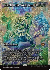 March of the World Ooze (Showcase) (Fracture Foil) - Aetherdrift - Magic: The Gathering card