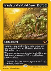 March of the World Ooze (First-Place Foil) - Aetherdrift - Magic: The Gathering card