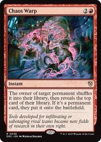 Chaos Warp - Commander: Aetherdrift - Magic: The Gathering card