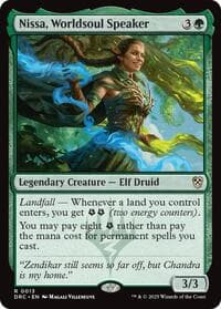 Nissa, Worldsoul Speaker - Commander: Aetherdrift - Magic: The Gathering card