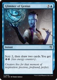 Glimmer of Genius - Commander: Aetherdrift - Magic: The Gathering card