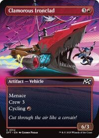 Clamorous Ironclad (Borderless) - Aetherdrift - Magic: The Gathering card