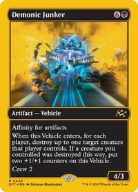Demonic Junker (First-Place Foil) - Aetherdrift - Magic: The Gathering card