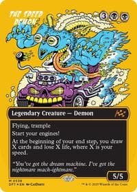 The Speed Demon (Borderless) (First-Place Foil) - Aetherdrift - Magic: The Gathering card