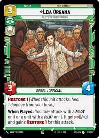 Leia Organa - Pilots, To Your Stations - Jump to Lightspeed - Star Wars: Unlimited card