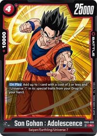 Son Gohan : Adolescence - FB05-008 - New Adventure - Dragon Ball Super: Fusion World card
