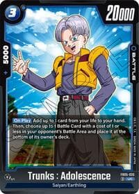 Trunks : Adolescence - New Adventure - Dragon Ball Super: Fusion World card
