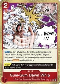 Gum-Gum Dawn Whip - ST-21: Starter Deck 21 EX Gear 5 - One Piece Card Game card