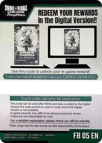 Code Card - New Adventure Booster (FB05) - New Adventure - Dragon Ball Super: Fusion World card