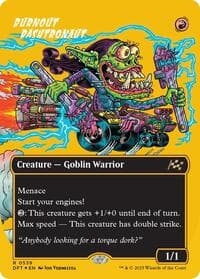Burnout Bashtronaut (Borderless) (First-Place Foil) - Aetherdrift - Magic: The Gathering card
